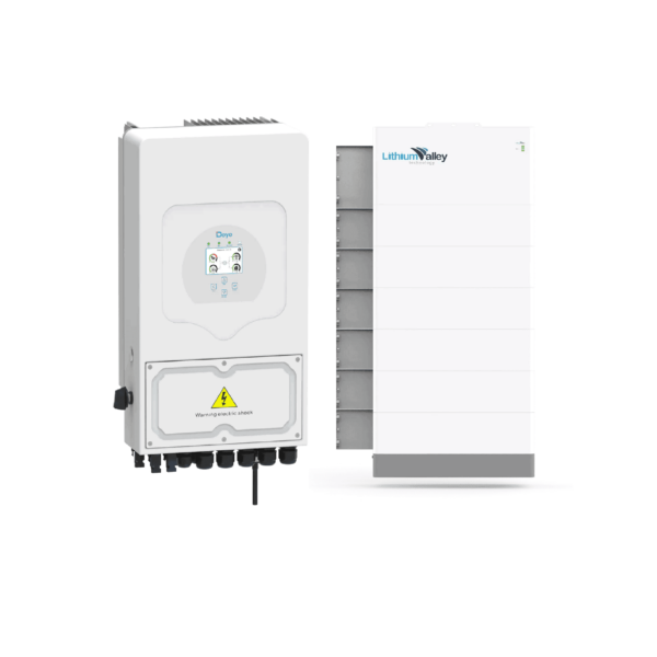 Deye 5KW + 1x Lithium Valley 10.24kwh wall Mount