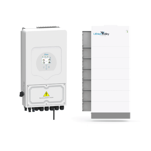 Deye 5KW + 1x Lithium Valley 5.12kwh wall Mount