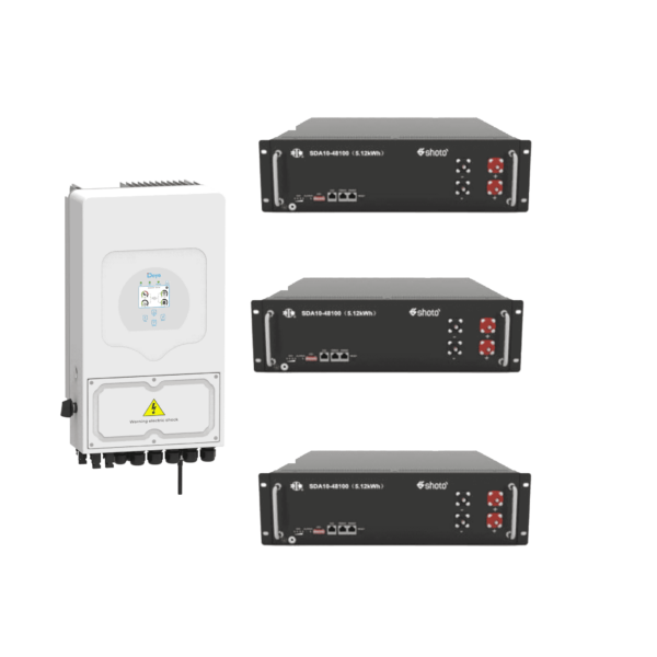 Deye 5KW inverter and 3x shoto batteries