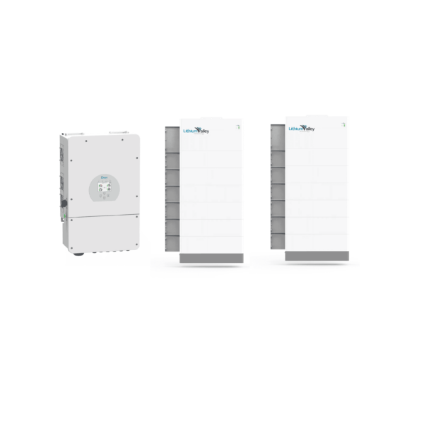 Deye 8KW + 2x Lithium Valley 10.24kwh wall Mount