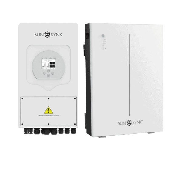 1 X SUNSYNK 8kW Hybrid Parity Inverter (1 Phase) 1 X Sunsynk Battery LFP Wall Mount 10.65kWh 51.2V View SUNSYNK 8kW Hybrid Parity Inverter (1 Phase) Brochure.