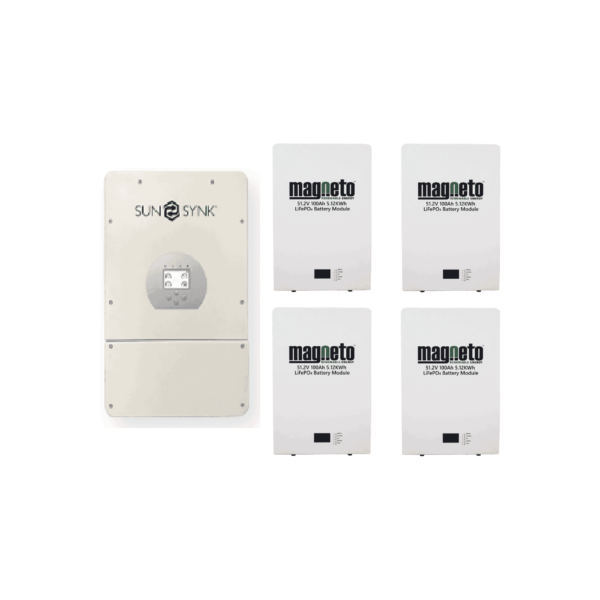 Sunsynk 8kw and 4 x magneto 5.12kw