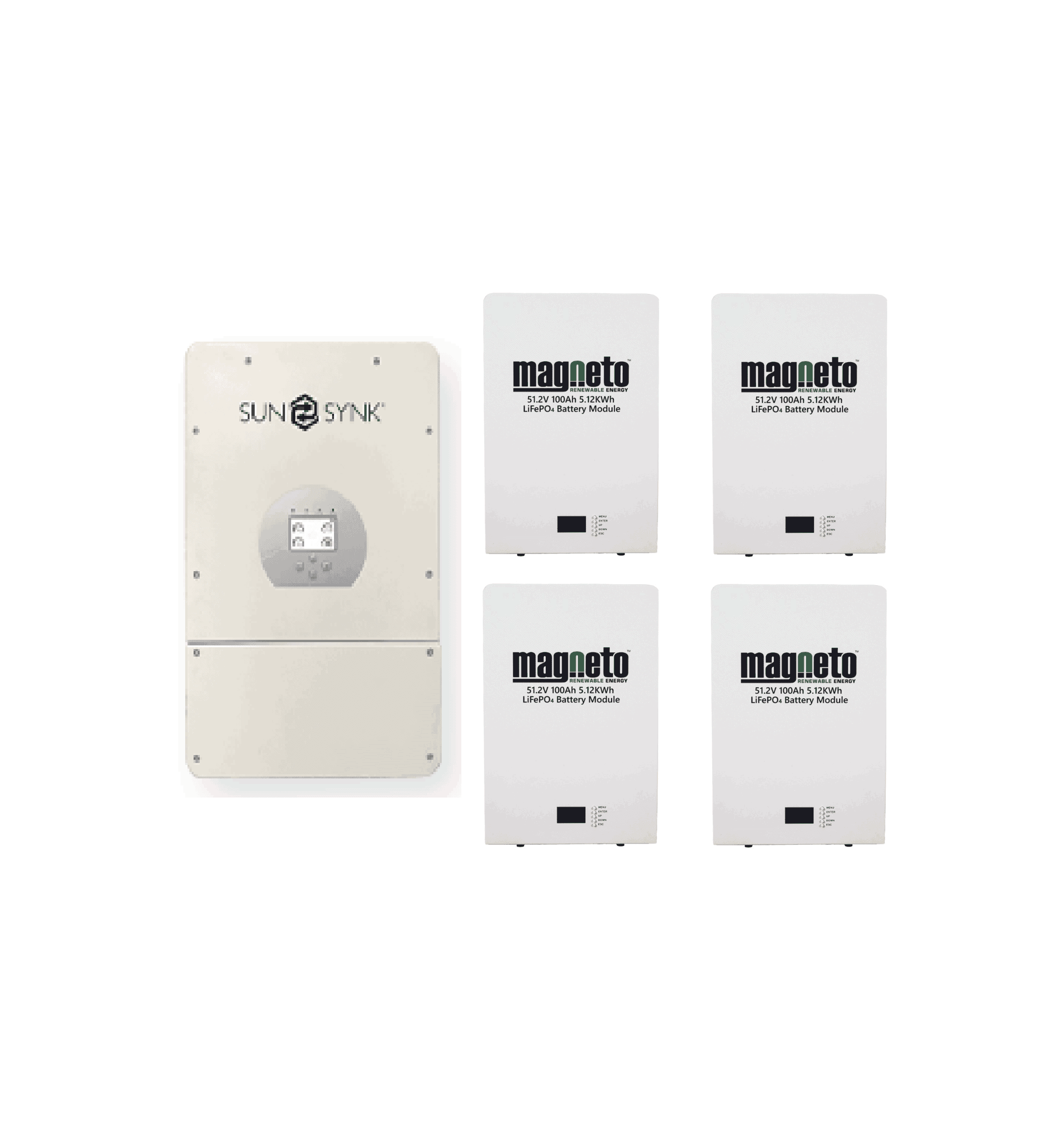 Sunsynk 8kw and 4 x magneto 5.12kw